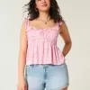Curvy Low-Rise Light Wash Blommig Broderade Shortie Shorts