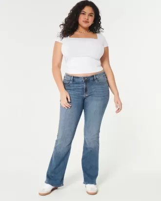 Curvy mid-Rise Medium Wash Boot Jeans