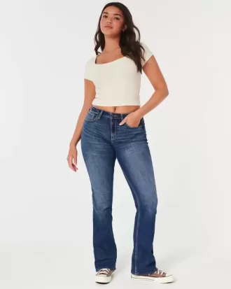 Curvy mid-Rise Medium Wash Boot Jeans