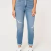 Curvy Ultra High-Rise Ripped Medium Wash Mom Jeans Curvy Ultra High-Rise Ripped Medium Wash Mom Jeans