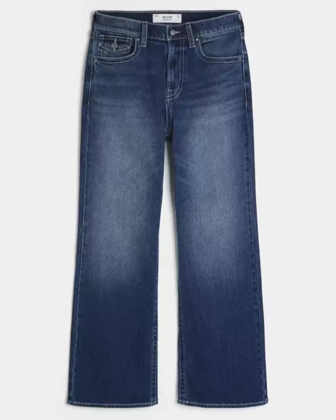 Dark Wash Baggy Bootcut Jeans Dark Wash Baggy Bootcut Jeans