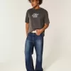 Dark Wash Baggy Bootcut Jeans Dark Wash Baggy Bootcut Jeans