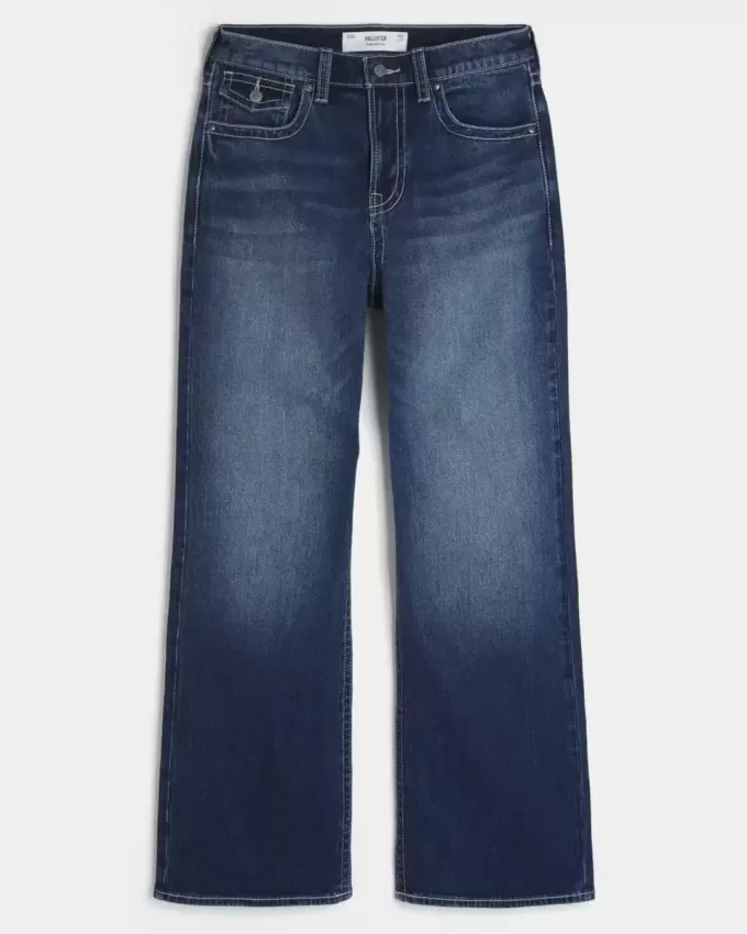 Dark Wash Baggy Bootcut Jeans Dark Wash Baggy Bootcut Jeans