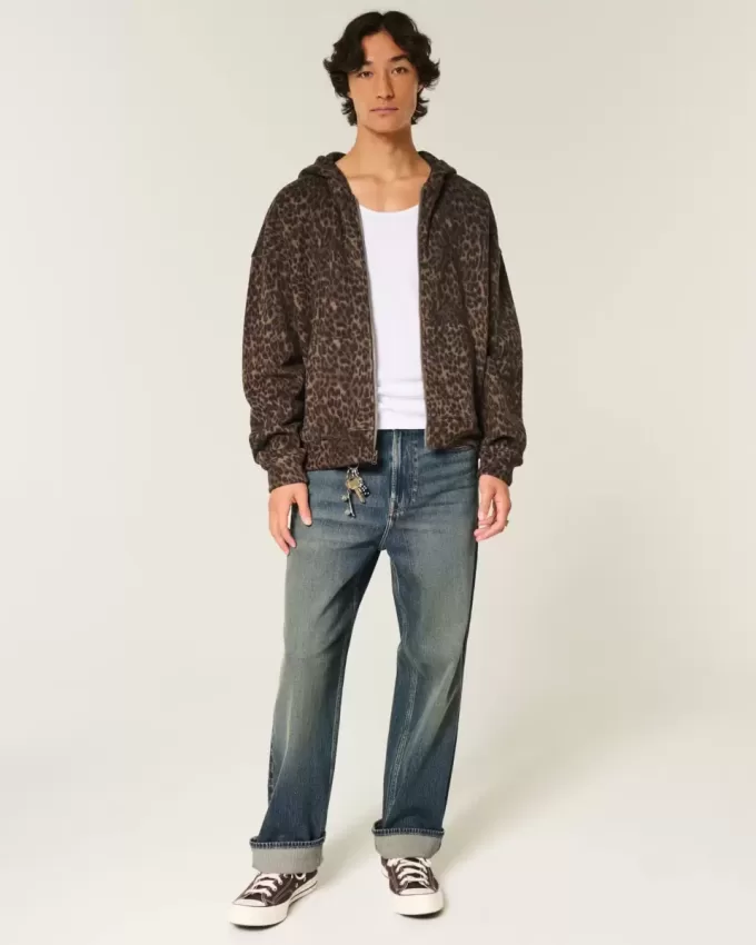 Dark Wash Broderade Baggy Jeans Dark Wash Broderade Baggy Jeans