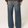 Dark Wash Broderade Baggy Jeans Dark Wash Broderade Baggy Jeans