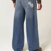 Dark Wash Dice Graphic Super Baggy Jeans Dark Wash Dice Graphic Super Baggy Jeans