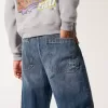 Dark Wash Logo Broderi Super Baggy Jeans Dark Wash Logo Broderi Super Baggy Jeans
