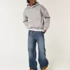 Dark Wash Logo Broderi Super Baggy Jeans Dark Wash Logo Broderi Super Baggy Jeans