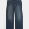 Dark Wash Logo Broderi Super Baggy Jeans Dark Wash Logo Broderi Super Baggy Jeans