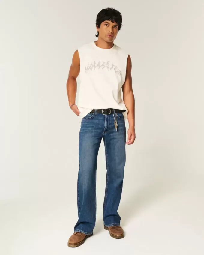 Dark Wash Relaxed Bootcut-jeans Dark Wash Relaxed Bootcut-jeans