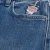 Dark Wash Rose Graphic Baggy Jeans Dark Wash Rose Graphic Baggy Jeans
