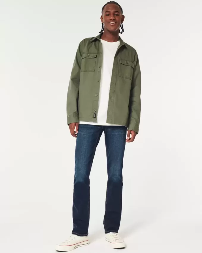 Dark Wash Slim Straight Jeans Dark Wash Slim Straight Jeans