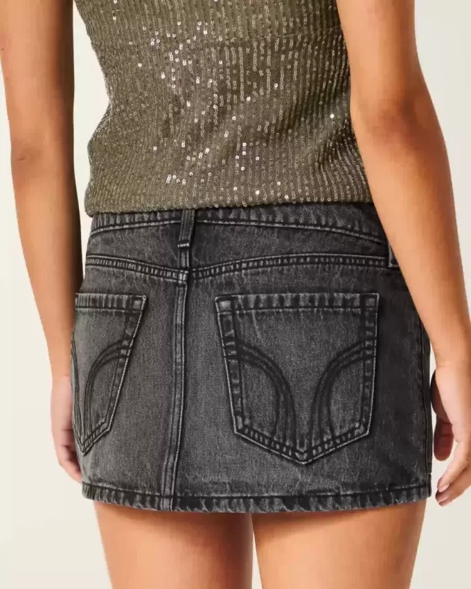 Denim Micro Mini Kort Denim Micro Mini Kort