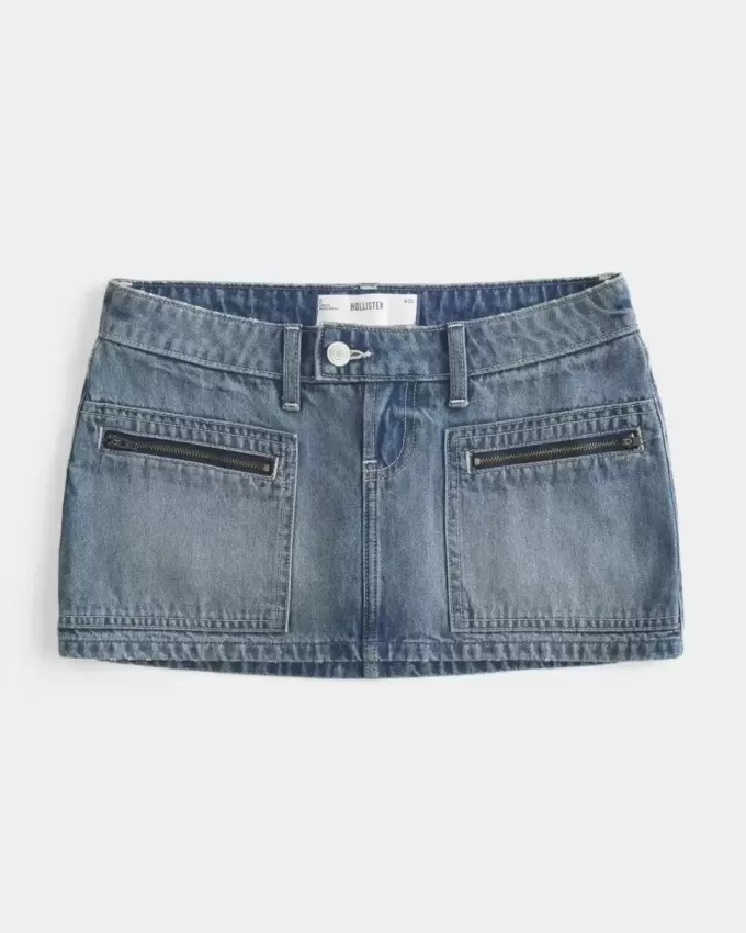 Denim Micro Mini Kort Denim Micro Mini Kort