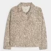Denimjacka i leopardmönstrad Denimjacka i leopardmönstrad