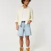 Distressed lösa jeansshorts ovanför knäet