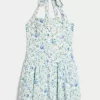 Drop Waist Halter Miniklänning