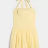 Drop Waist Halter Miniklänning