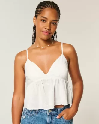 Easy Broderad Shine Babydoll Top