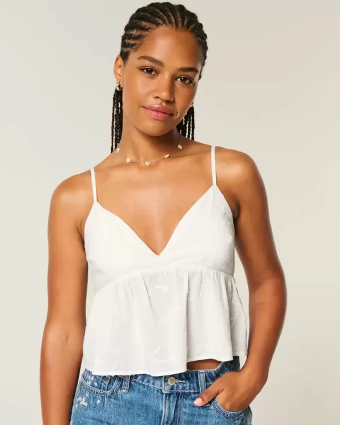 Easy Broderad Shine Babydoll Top Easy Broderad Shine Babydoll Top