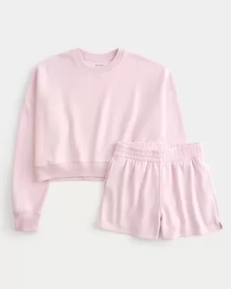 Easy Crew Sweatshirt & Fleece Shorts Bunt