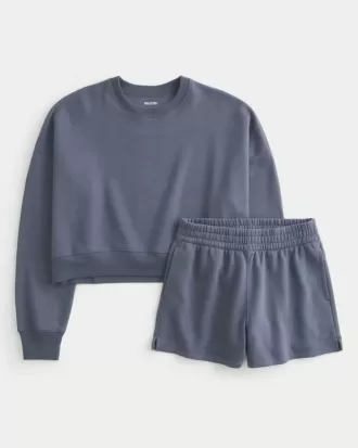 Easy Crew Sweatshirt & Fleece Shorts Bunt