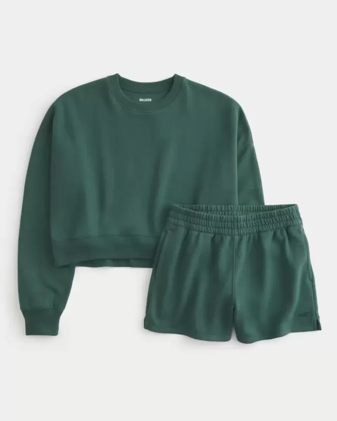 Easy Crew Sweatshirt & Fleece Shorts Bunt Easy Crew Sweatshirt & Fleece Shorts Bunt