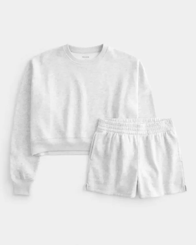 Easy Crew Sweatshirt & Fleece Shorts Bunt Easy Crew Sweatshirt & Fleece Shorts Bunt