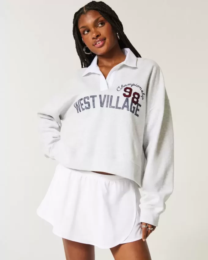 Easy Fleece West Village Grafisk Rugby Polo Easy Fleece West Village Grafisk Rugby Polo