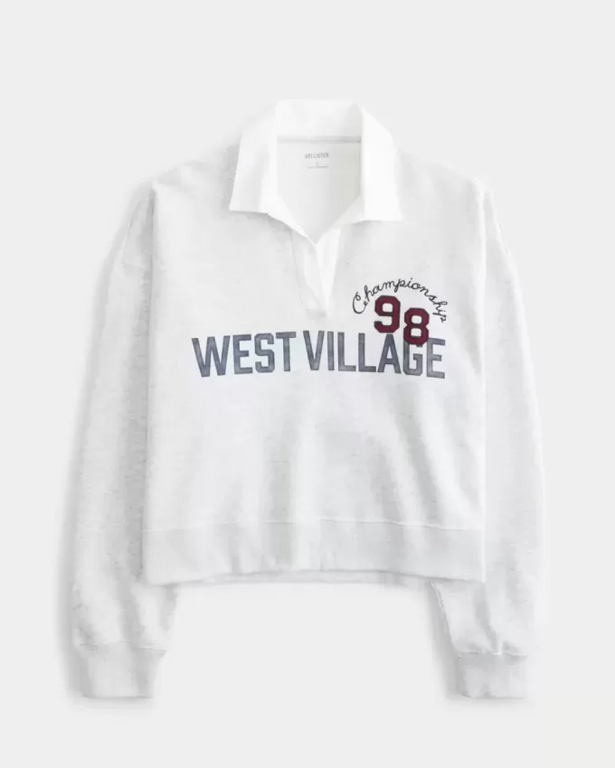 Easy Fleece West Village Grafisk Rugby Polo Easy Fleece West Village Grafisk Rugby Polo