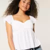 Easy Flutter Sleeve Babydoll Top Easy Flutter Sleeve Babydoll Top
