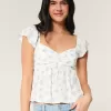 Easy Flutter Sleeve Babydoll Top Easy Flutter Sleeve Babydoll Top