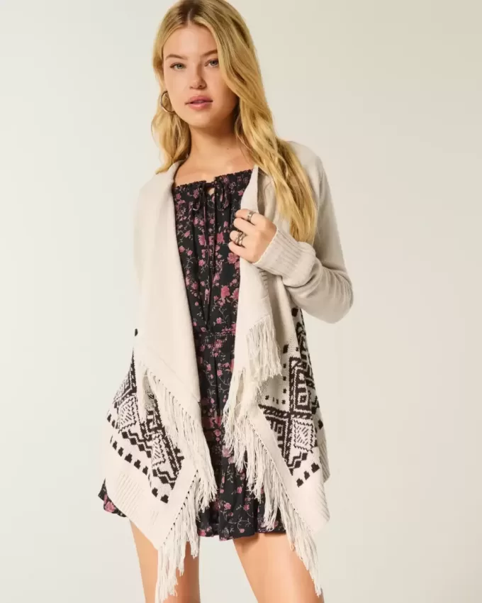Easy Fringe No-Close Cardigan Easy Fringe No-Close Cardigan