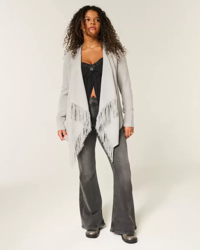 Easy Fringe No-Close Cardigan Easy Fringe No-Close Cardigan