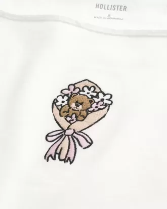 Easy Graphic dubbel off-the-shoulder tröja