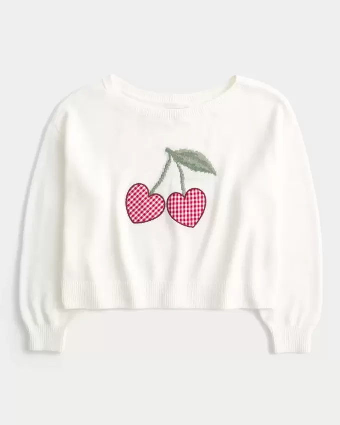 Easy Heart Graphic Off-the-Soulder tröja Easy Heart Graphic Off-the-Soulder tröja