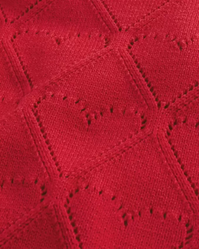 Easy Heart Pattern Off-the-Soulder tröja Easy Heart Pattern Off-the-Soulder tröja