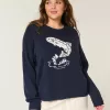 Easy Jumping Fish Graphic Crew tröja Easy Jumping Fish Graphic Crew tröja