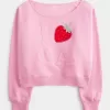 Easy Off-the-Soulder California Graphic Crew Sweatshirt