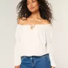 Easy Off-the-Soulder långärmad topp Easy Off-the-Soulder långärmad topp