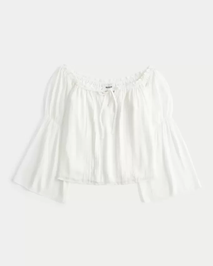 Easy Off-the-Soulder långärmad topp Easy Off-the-Soulder långärmad topp
