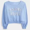 Easy Off-the-Soulder Making Waves Graphic Crew Sweatshirt Easy Off-the-Soulder Making Waves Graphic Crew Sweatshirt