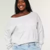 Easy Off-the-Soulder Number Graphic Sweatshirt Easy Off-the-Soulder Number Graphic Sweatshirt