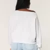 Easy Off-the-Soulder Number Graphic Sweatshirt Easy Off-the-Soulder Number Graphic Sweatshirt