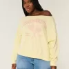 Easy Off-the-Soulder Southampton grafisk tröja Easy Off-the-Soulder Southampton grafisk tröja