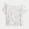 Easy Off-the-Soulder Tie Camo T-shirt Easy Off-the-Soulder Tie Camo T-shirt
