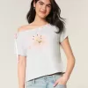 Easy Off-the-Soulder Tie T-shirt Easy Off-the-Soulder Tie T-shirt