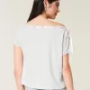 Easy Off-the-Soulder Tie T-shirt Easy Off-the-Soulder Tie T-shirt