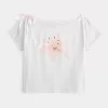 Easy Off-the-Soulder Tie T-shirt Easy Off-the-Soulder Tie T-shirt