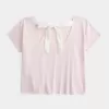 Easy Ribbon Tie-Back blommig grafisk t-shirt Easy Ribbon Tie-Back blommig grafisk t-shirt